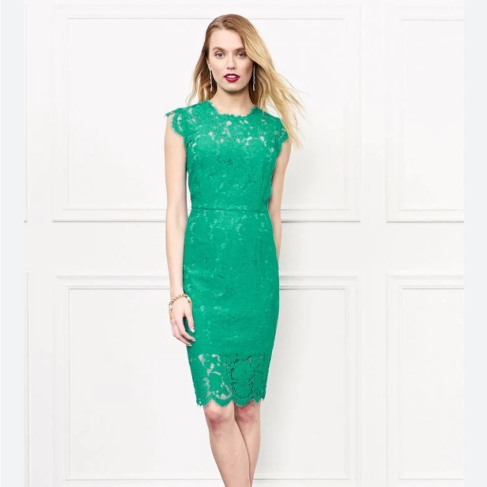 Green lace dress